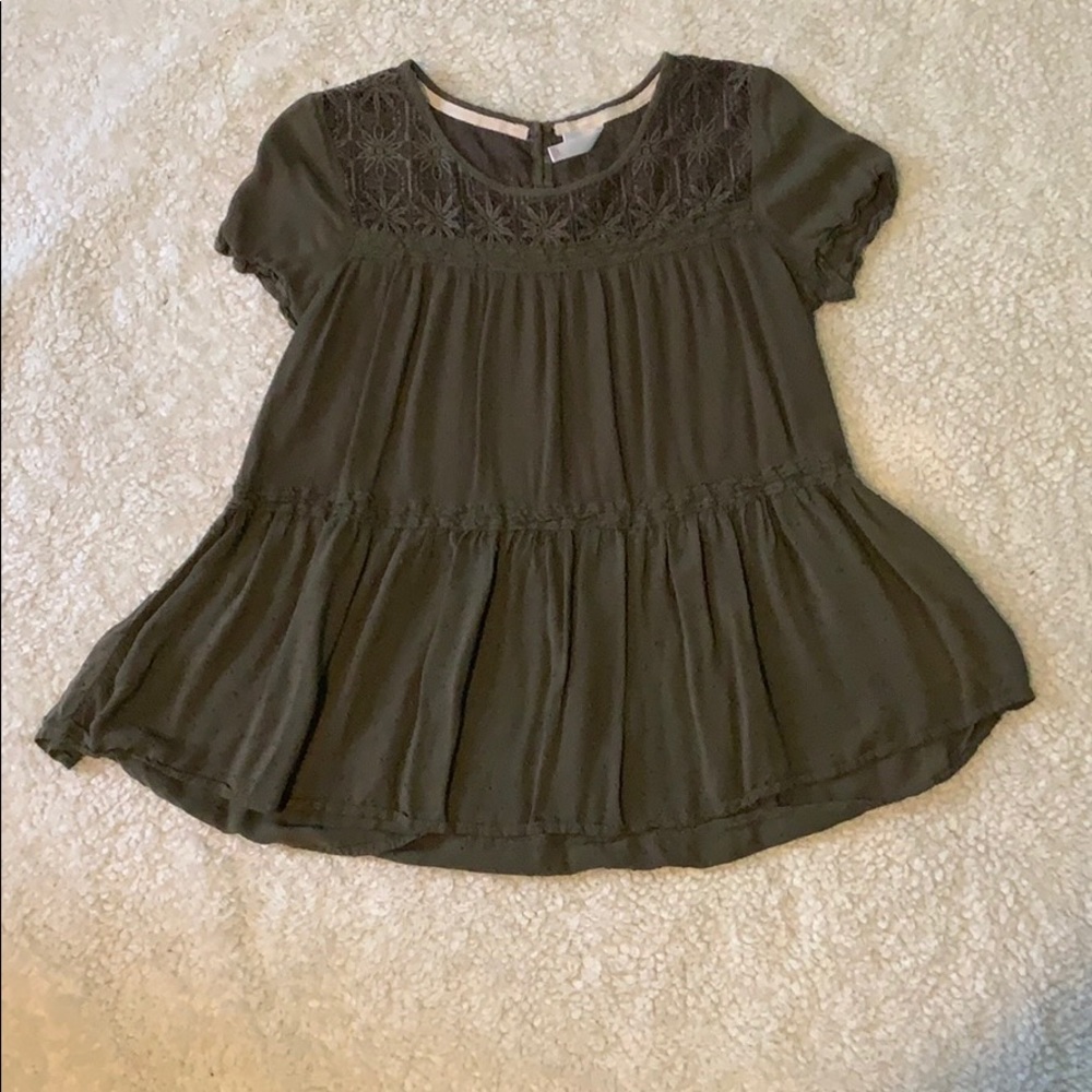 Hunter Green Casual Top